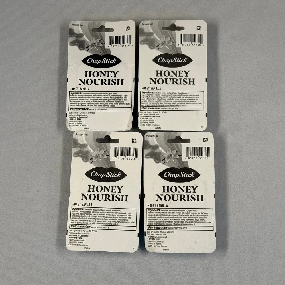 4X ChapStick Honey Nourish Lip Balm Honey Vanilla 0.15 oz